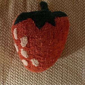 Target Strawberry Shaped Pillow - Orange and Green